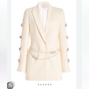 White mach & mach blazer mini dress